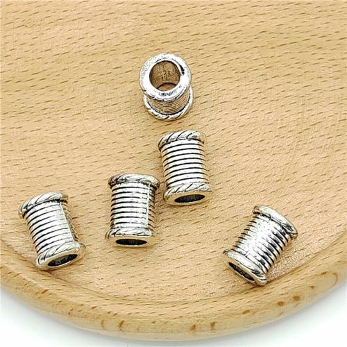 Zink Alloy Smycken Pärlor, Trumma, antik silver pläterad, DIY, 8x11mm, 100PC/Bag, Säljs av Bag