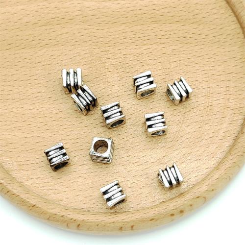 Cink ötvözet Ékszer Gyöngyök, Szabálytalan, antik ezüst színű bevonattal, DIY, 6x6mm, 100PC-k/Bag, Által értékesített Bag