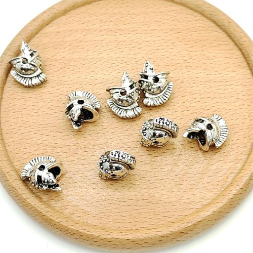 Zinc Alloy Jewelry Beads Helmet antique silver color plated DIY Sold By Bag