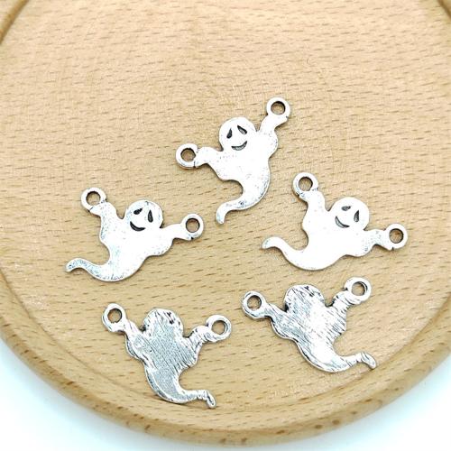 Zinc Alloy Connector Ghost antique silver color plated DIY & 1/1 loop Sold By Bag