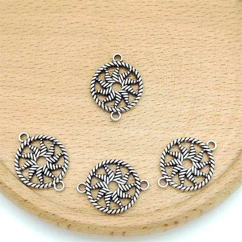 Zinc Alloy Connector Sun antique silver color plated DIY & 1/1 loop Sold By Bag