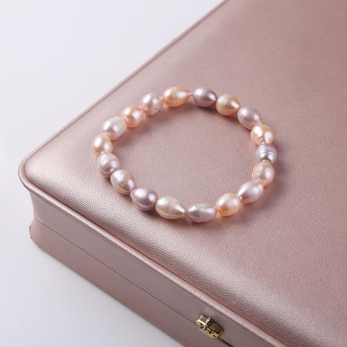 Freshwater Cultured Pearl Bracelet Freshwater Pearl Rice for woman 7mm Sold Per 7.09 Inch Strand