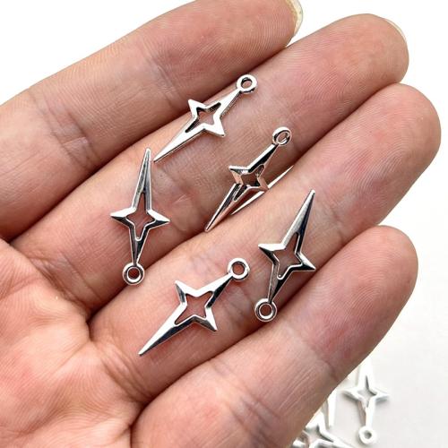 Pendants since Alloy Croise, Sinc Alloy, Cross, DIY & log, airgid, 23x10mm, Díolta De réir PC