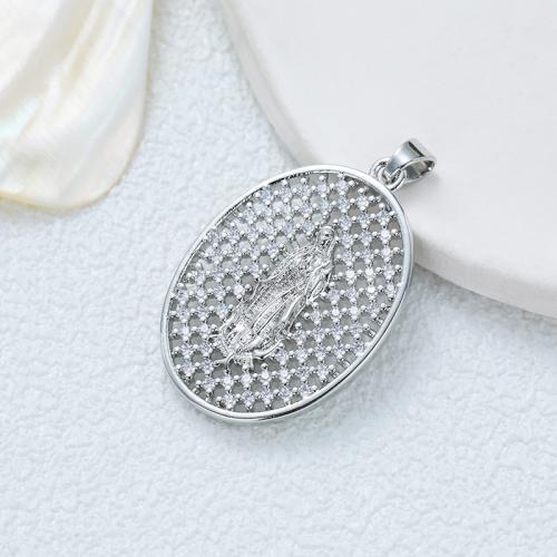 Cubic Zirconia Micro Pave Brass Pendant DIY & micro pave cubic zirconia Sold By PC