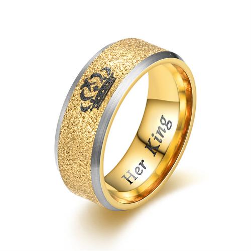 Stainless Steel Finger Ring 304 Stainless Steel plated Unisex  golden Sold By PC