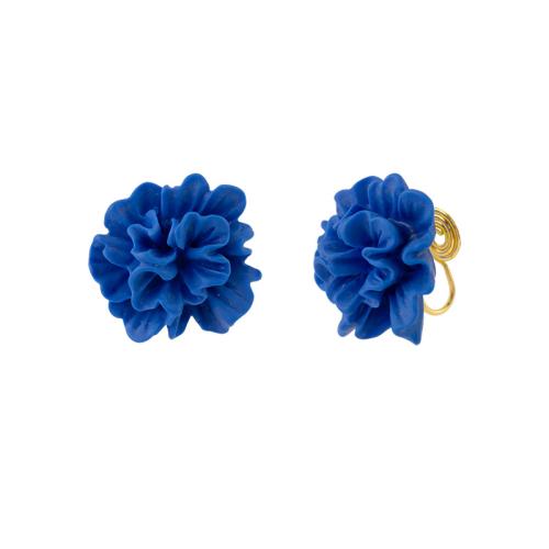 Zinc Alloy Stud Earring with Resin plated & for woman blue Sold By Pair