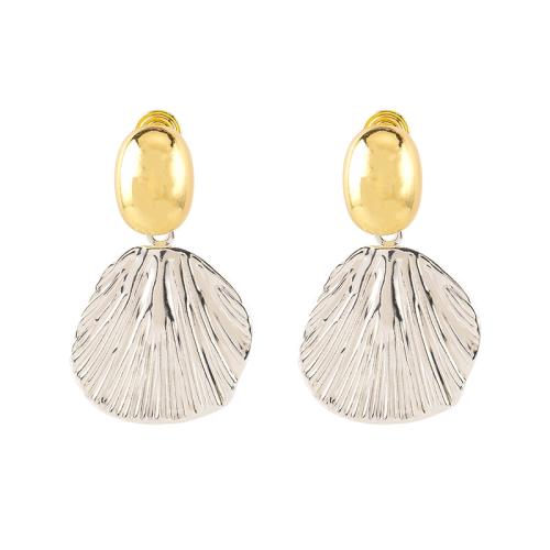 Zinc Alloy Stud Earring plated & for woman golden Sold By Pair