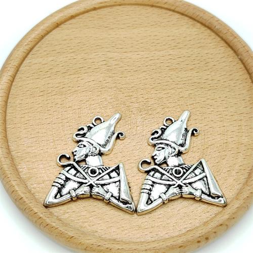 Pingentes de liga de zinco, banho de cor prata antiga, DIY, 30x35mm, 100PCs/Bag, vendido por Bag