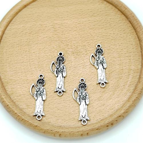 Pingentes de liga de zinco, banho de cor prata antiga, DIY, 10x23mm, 100PCs/Bag, vendido por Bag