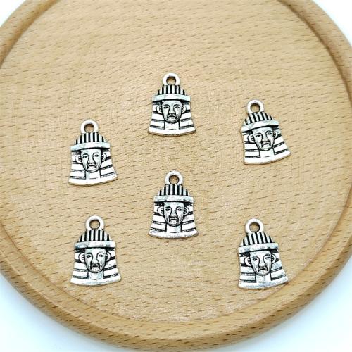 Pingentes de liga de zinco, banho de cor prata antiga, DIY, 12x16mm, 100PCs/Bag, vendido por Bag