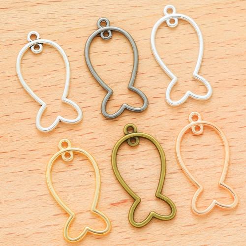 Zinc Alloy Animal Pendants Fish plated DIY & double-hole Sold By Bag