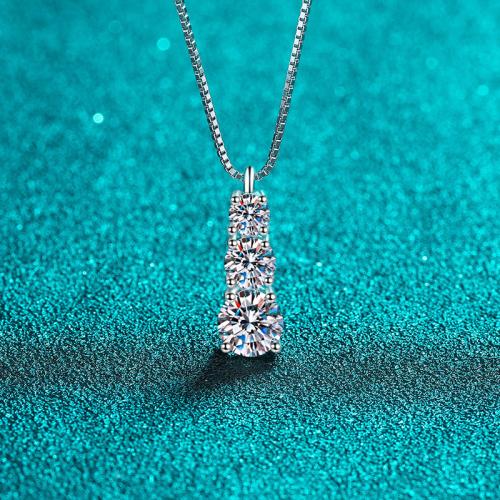 925 sterling zilver Halsketting, verschillende materialen voor de keuze & box ketting & voor vrouw, Lengte Ca 18 inch, Verkocht door PC