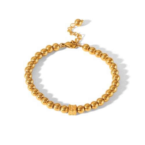 Bijoux bracelet en acier inoxydable, Acier inoxydable 304, avec 3cm chaînes de rallonge, bijoux de mode & styles différents pour le choix & pour femme, doré, Longueur Environ 16.5 cm, Vendu par PC