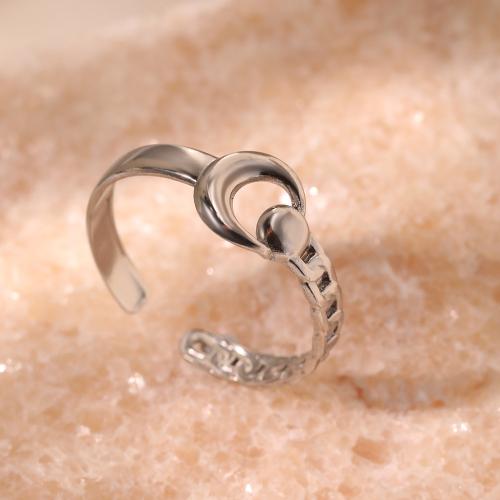 304 Nerūdijantis plienas Atidaryti Finger Ring, Bižuterijos & unisex, daugiau spalvų pasirinkimas, Pardavė PC