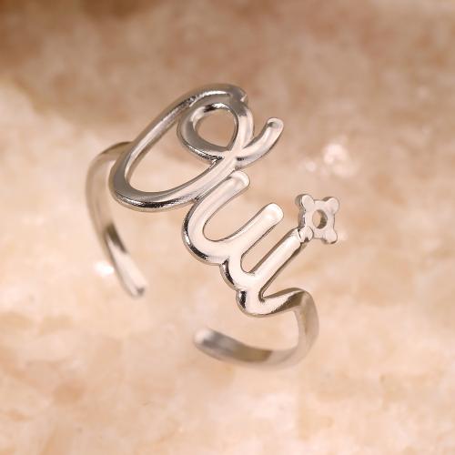 304 Nerūdijantis plienas Atidaryti Finger Ring, Bižuterijos & unisex, daugiau spalvų pasirinkimas, Pardavė PC