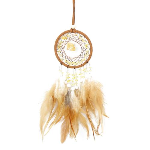 Fashion Dream Catcher Feather with Natural Stone & Iron for home and office Sold By PC