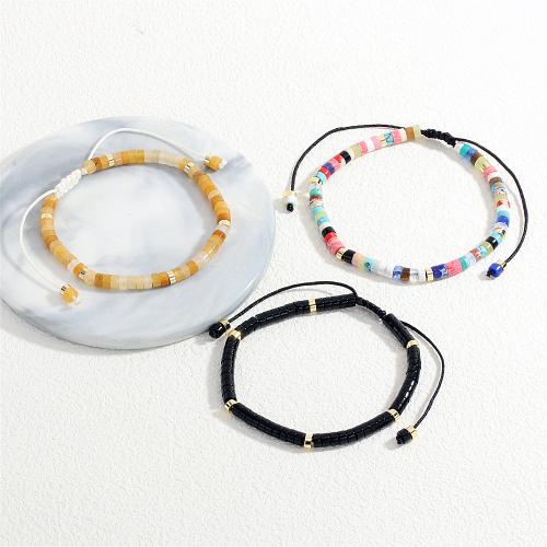 Bracelets de pierres précieuses, Pierre naturelle, avec Cordon de noeud & laiton, fait à la main, Réglable & bijoux de mode & unisexe, plus de couleurs à choisir, protéger l'environnement, sans nickel, plomb et cadmium, Longueur Environ 16-22 cm, Vendu par PC