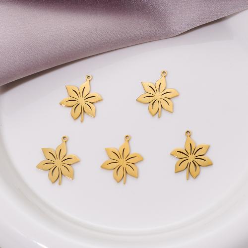 Stainless Steel Flower Pendant 304 Stainless Steel plated DIY 20mm Sold By Bag