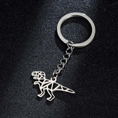 Stainless Steel Key Clasp 304 Stainless Steel Dinosaur plated fashion jewelry Sold By PC