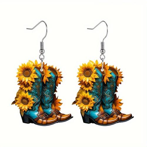 Acrylic Jewelry Earring Shoes printing for woman Sold By PC