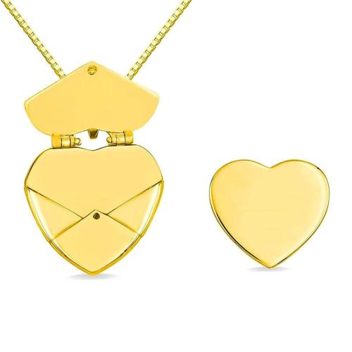 Brass Necklace with 304 Stainless Steel Heart plated fashion jewelry & for woman Length 51-80 cm Sold By PC