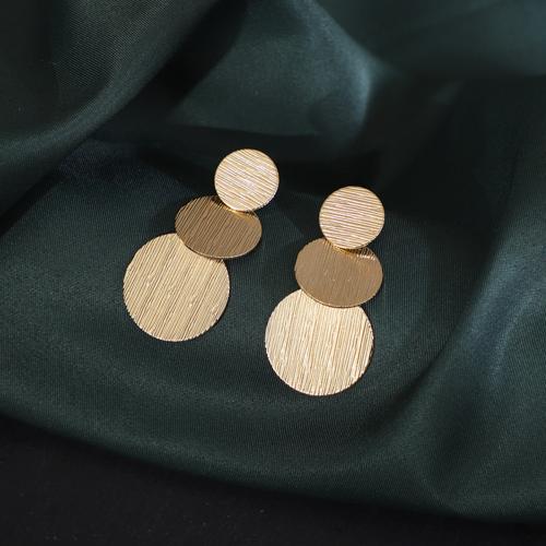 Zinc Alloy Stud Earring Round plated fashion jewelry & for woman Sold By Pair