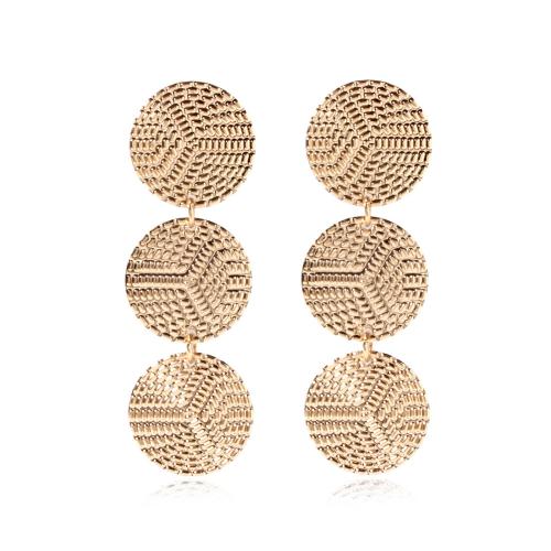 Zinc Alloy Stud Earring Round KC gold color plated fashion jewelry & for woman Sold By Pair