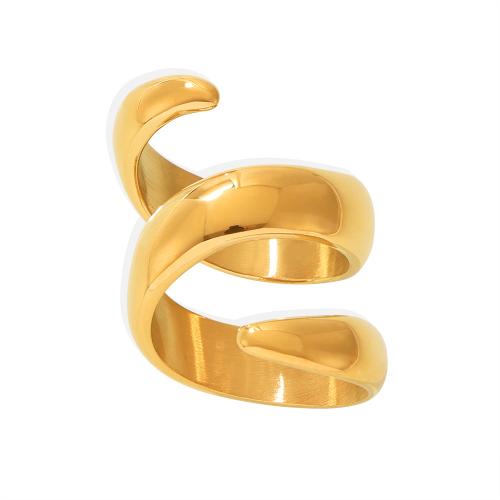 Stainless Steel Finger Ring 304 Stainless Steel 18K gold plated fashion jewelry & for woman Sold By PC