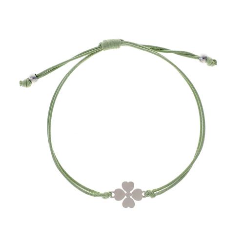 Roestvrijstalen Anklet, 304 roestvrij staal, met Wax, mode sieraden & voor vrouw, groen, Lengte Ca 18-32 cm, Verkocht door PC