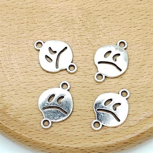 Zinc Alloy Connector emotion antique silver color plated DIY & 1/1 loop Sold By Bag