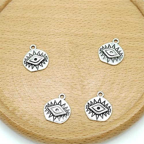 Zinc Alloy Pendants Eye antique silver color plated DIY Sold By Bag