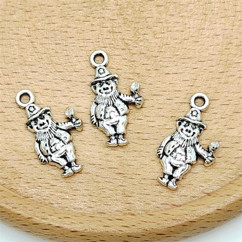 Sinc Alloy Pendants Ainmhithe, Bear, dath airgid antique plátáilte, DIY, 12x21mm, 100ríomhairí pearsanta/Mála, Díolta De réir Mála