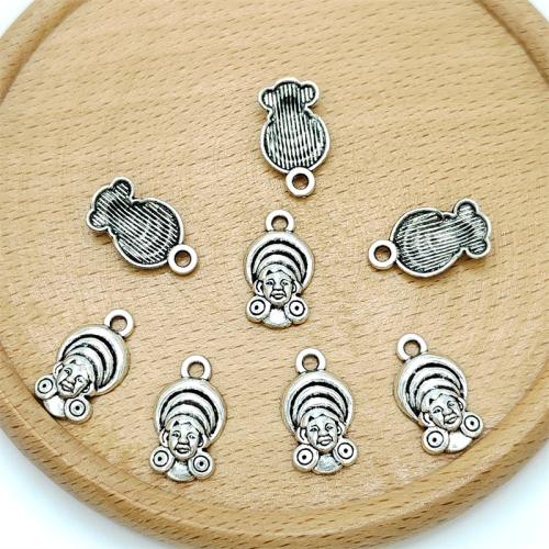 Sinc Alloy Pendants, Boy, dath airgid antique plátáilte, DIY, 10x18mm, 100ríomhairí pearsanta/Mála, Díolta De réir Mála