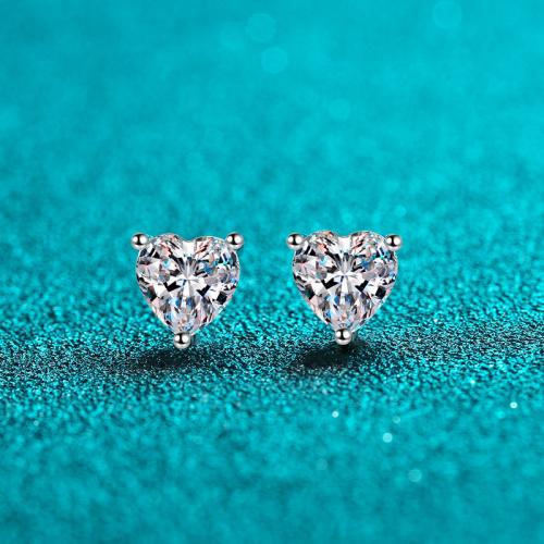 925 sterling zilver Stud Earring, Hart, verschillende stijlen voor de keuze & voor vrouw, Verkocht door pair