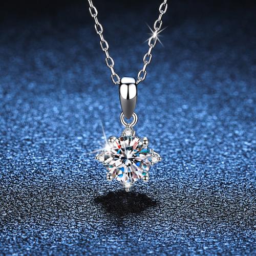 925 Sterling Silver Necklace with 2inch extender chain Eight Point Star platinum plated & oval chain & for woman Length Approx 15.7 Inch Sold By PC