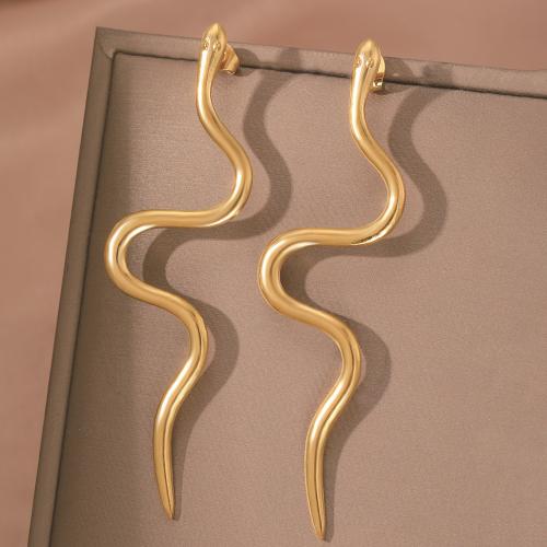 Stainless Steel Stud Earrings 304 Stainless Steel Snake fashion jewelry & for woman Sold By PC