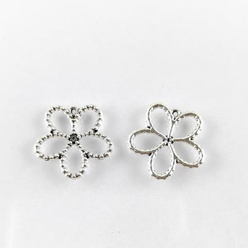 Zinc Alloy Flower Pendants antique silver color plated DIY & hollow nickel lead & cadmium free Approx 1mm Approx Sold By Bag