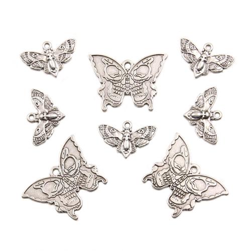 Zinc Alloy Animal Pendants Butterfly antique silver color plated DIY nickel lead & cadmium free Approx Sold By Bag