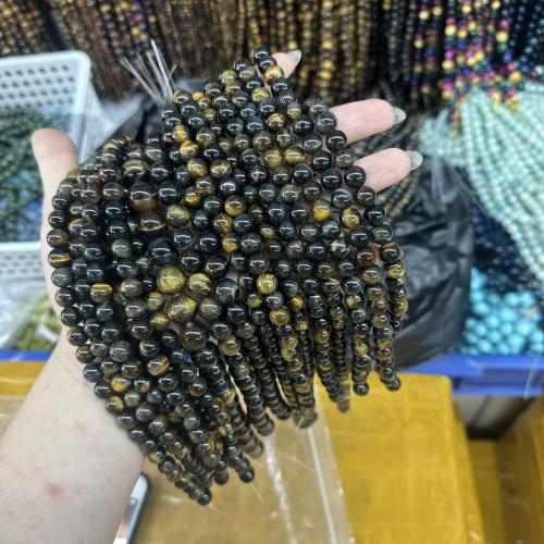 Natural Tiger Eye Beads Round polished DIY mixed colors Sold Per Approx 38 cm Strand