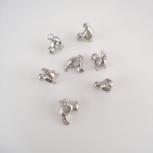 Edelstahl-Beads, 304 Edelstahl, Huhn, plattiert, DIY, 8x16x11mm, verkauft von PC