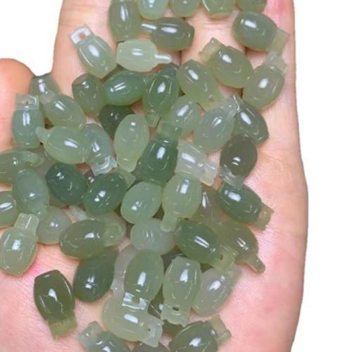 Jade Privjesci, Hetian Jade, možete DIY, zelen, 13.90x8.90mm, Prodano By PC