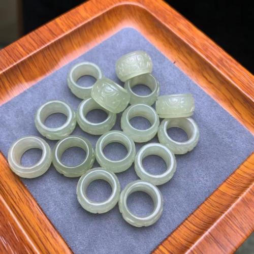 Jade Beads, Tian, du kan DIY, grøn, 13.50x7.50mm, Solgt af PC