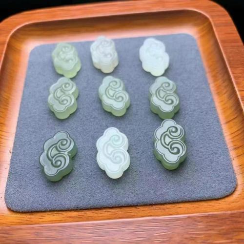 Grânulos de Jade, Hetian Jade, Nuvem, DIY, Cor aleatória, 16x10x5mm, vendido por PC