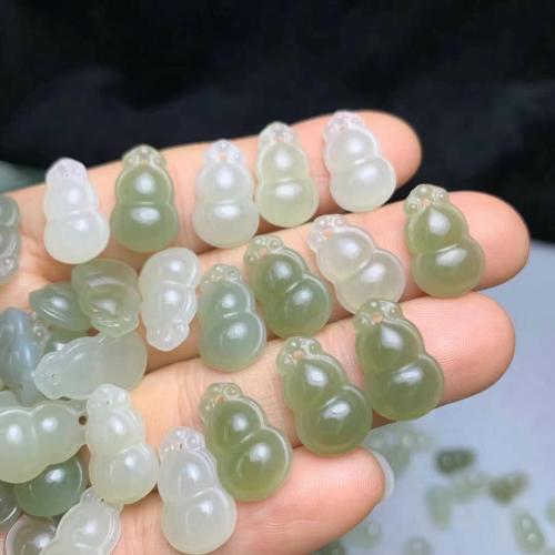 Jade Μενταγιόν, Hetian Jade, Κολοκύνθη, DIY, Τυχαίο χρώμα, 15.80x10x4.50mm, Sold Με PC