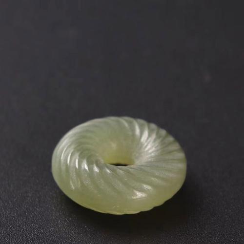 Perles en jade, Hetian Jade, DIY, vert, 16mm, Trou:Environ 2mm, Vendu par PC