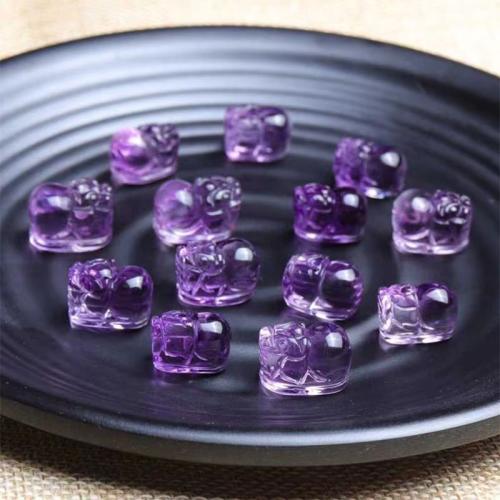 Natural Amethyst Beads Mythical Wild Animal DIY purple Sold By PC