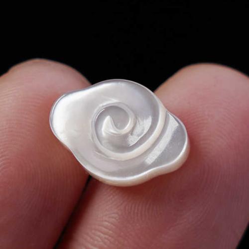 Grânulos do escudo de água doce natural, Nuvem, DIY, branco, 14x10x5mm, vendido por PC