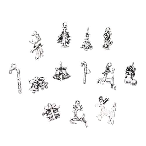 Zinc Alloy Christmas Pendants plated Christmas Design & DIY original color Sold By Bag