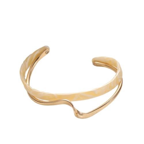 Zinc Alloy Bangle Smykker, forgyldt, Dobbelt lag & mode smykker & for kvinde, gylden, Solgt af PC