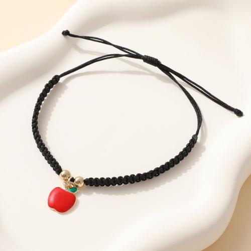 Zinc Alloy Bracelet with Polyester Cord Unisex & enamel Length Approx 18-32 cm Sold By PC